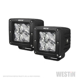 09-12200B-PR  -  HyperQ LED Auxiliary Light; Pair; 3.2 x 3 in. 5W Cree Flood Beam;