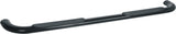 1112190023  -  3 Inch Round Bent Powder Coated Black Steel Without End Caps Rocker Panel Mount