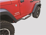 26627  -  Side Bar (pr) Drop Step Slimline 2-inch Bar, Jeep JK 2DR 07-15, Black Textured