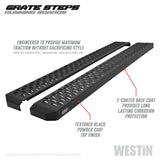 Grate Steps Running Boards; Textured Black; 54 in.; Mount Kit Not Included;