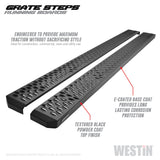 Grate Steps Running Boards; Textured Black; 83 in.; Mount Kit Not Included;