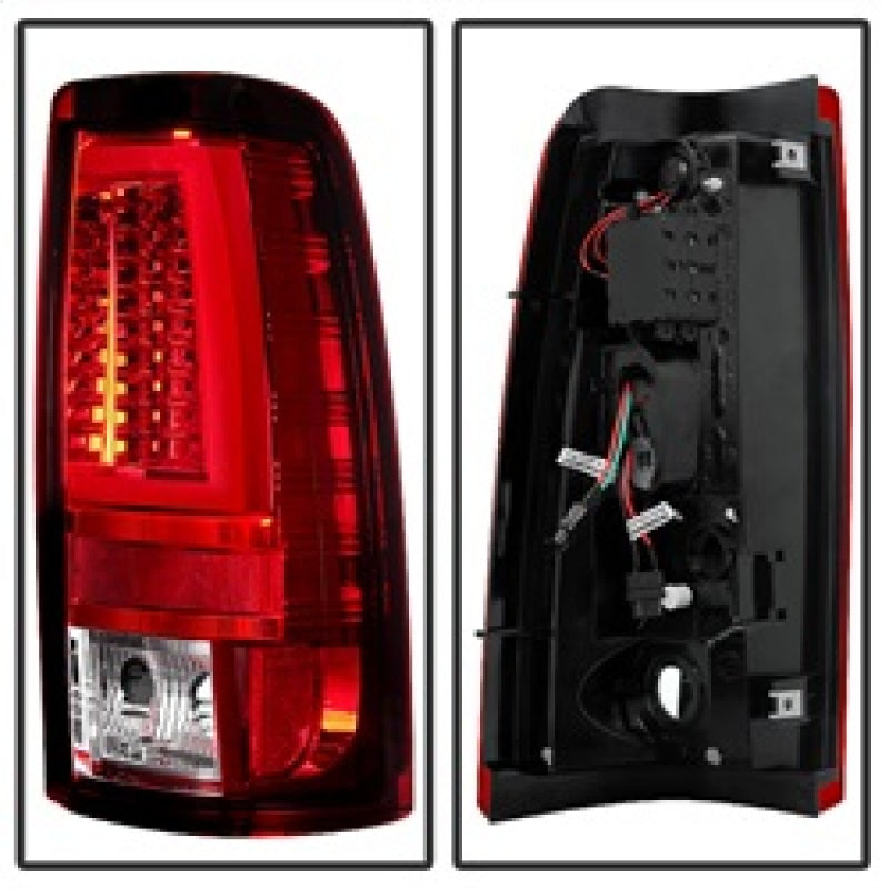 Spyder Chevy Silverado 1500/2500 03-06 Version 2 LED Tail Lights - Red Clear ALT-YD-CS03V2-LED-RC