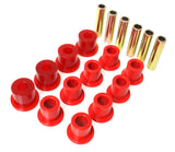 2.2107R  -  Leaf Spring Bushing Set; Red; Front; Performance Polyurethane;