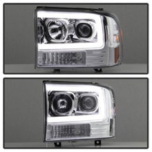 Load image into Gallery viewer, Spyder 99-04 Ford F-250 Super Duty Light Bar Projector Headlights - Chrome (PRO-YD-FF25099V2-LB-C)