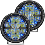 36202  -  360-Series 6 Inch Off-Road LED Light, Spot Beam, Blue Backlight, Pair