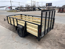 Load image into Gallery viewer, 5x12 Utility Trailer with 3 board wood sides 24in tall - Quality Steel and Aluminum  - Model 6212AN3.5KSAw/HS