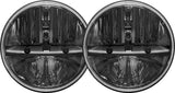 55001  -  7 Inch Round Headlight Kit with H13 To H4 Adaptor, Pair