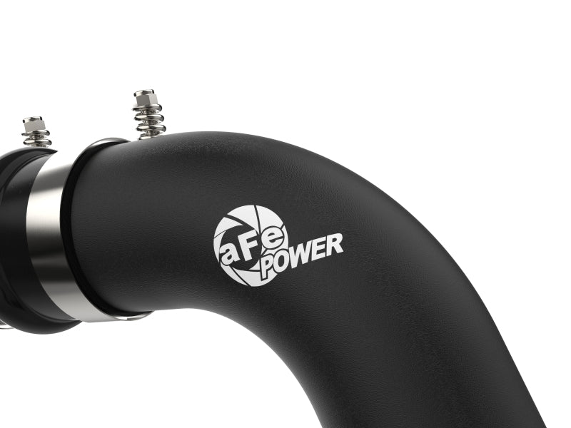 aFe BladeRunner Black 3in Aluminum Charge Pipe Kit 20-21 GM Diesel Trucks V8-6.6L (td) L5P