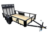 5x10 Utility Trailer with Angle Iron Sides - Quality Steel and Aluminum  - Model 6210ANSA3.5K