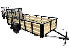 Load image into Gallery viewer, 5x12 Utility Trailer with 3 board wood sides 24in tall - Quality Steel and Aluminum  - Model 6212AN3.5KSAw/HS