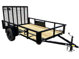 6x10 Utility Trailer with Angle Iron Sides - Quality Steel and Aluminum  - Model 7410ANSA3.5K