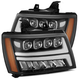 880287  -  LED Projector Headlights Plank Style Design Gloss Black