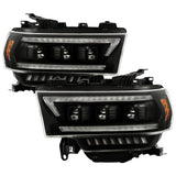 Spyder 19-22 Dodge Ram 2500/3500 (Halogen Model Only) Proj. Headlights (PRO-YD-DR19HDHALAP-SEQ-BK)