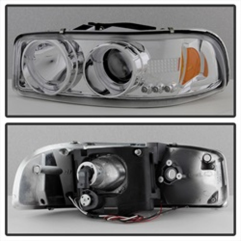 Spyder GMC Sierra 1500/2500/3500 99-06 Projector Headlights LED Halo LED Chrome PRO-YD-CDE00-HL-C