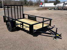 Load image into Gallery viewer, 6x10 Utility Trailer with Angle Iron Sides - Quality Steel and Aluminum  - Model 7410ANSA3.5K