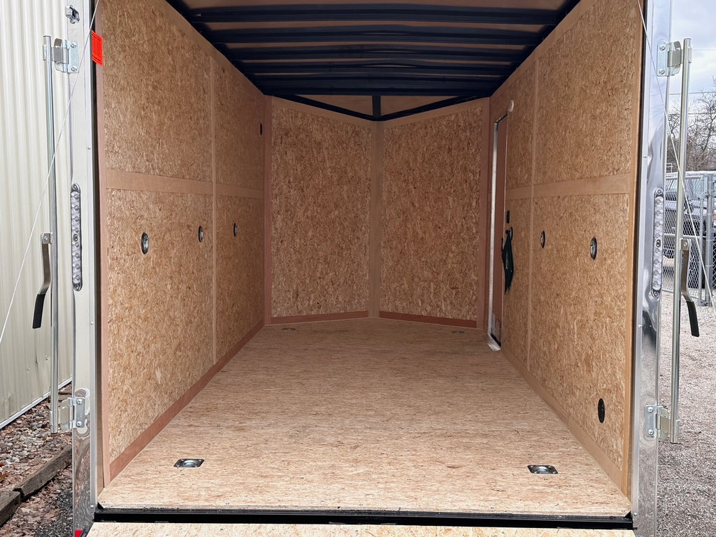 Enclosed Cargo Trailer 7x16 UTV +12in - 2 Tone 78" ramp door opening with ramp door - HLAFTX716TA2+12