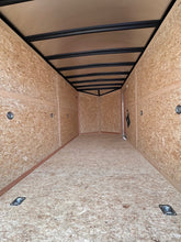 Load image into Gallery viewer, Enclosed Cargo Trailer 7x16 UTV +12in - 2 Tone 78&quot; ramp door opening with ramp door - HLAFTX716TA2+12