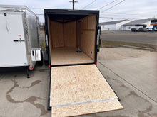 Load image into Gallery viewer, Enclosed Cargo Trailer 6x12 with ramp door and black out package - HLAFTX612SA-blkout
