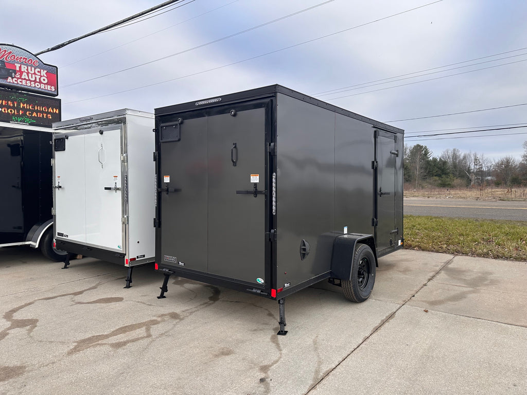 Enclosed Cargo Trailer 6x12 with ramp door and black out package - HLAFTX612SA-blkout