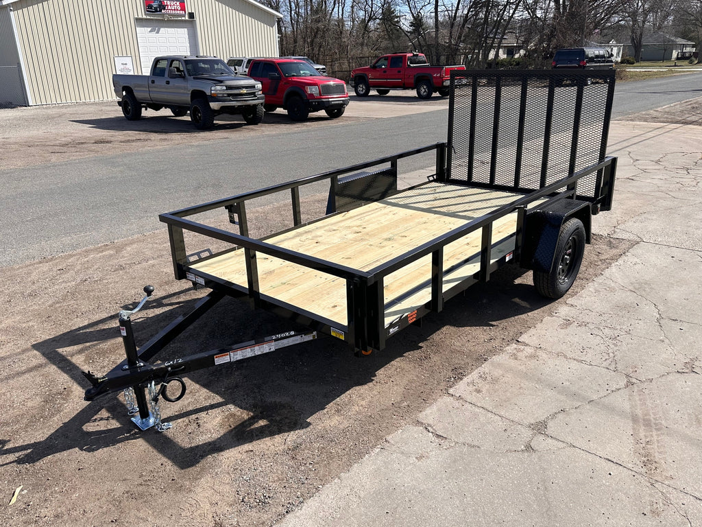 6x12 Utility Trailer with Angle Iron Sides - Quality Steel and Aluminum  - Model 7412ANSA3.5K