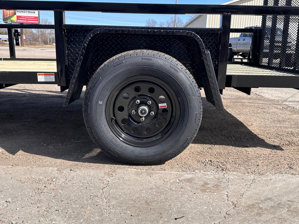 6x12 Utility Trailer with Angle Iron Sides - Quality Steel and Aluminum  - Model 7412ANSA3.5K