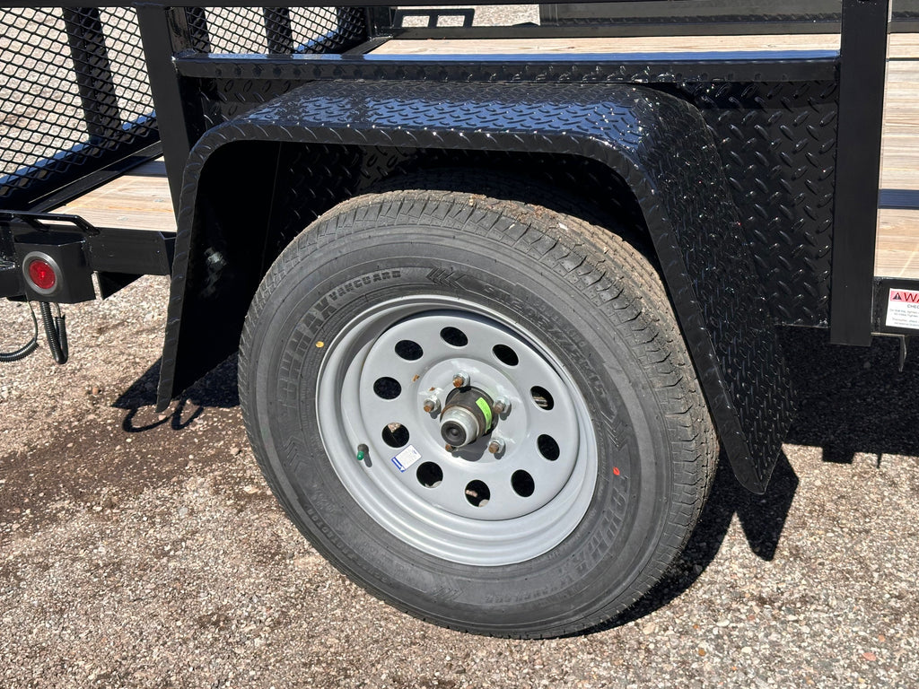 5x8 Utility Trailer with Angle Iron Sides - Quality Steel and Aluminum  - Model 628ANSA3.5K