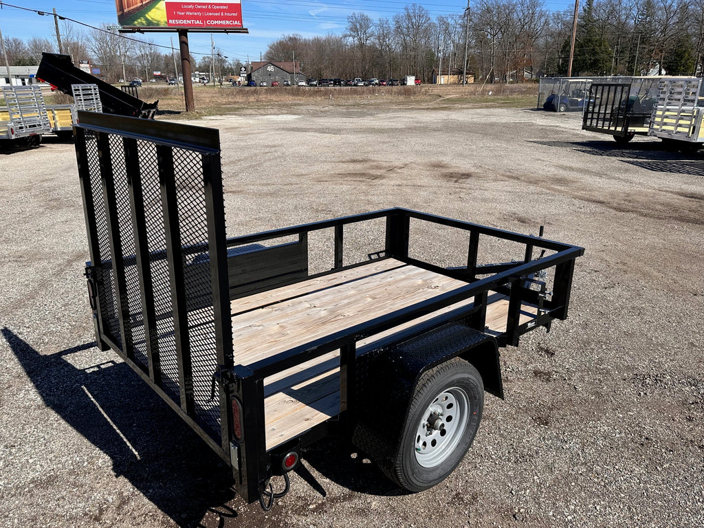 5x8 Utility Trailer with Angle Iron Sides - Quality Steel and Aluminum  - Model 628ANSA3.5K