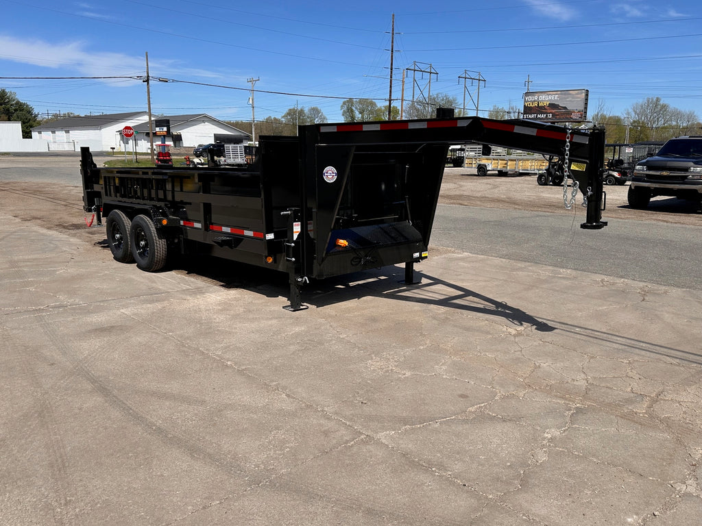 Dump Trailer 16' 14K with gooseneck - Quality Steel and Aluminum Brand - Model 8316DG14K