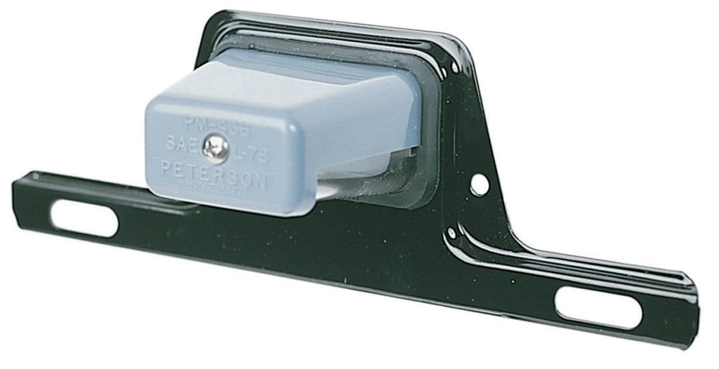 Peterson Grey License Plate Light With Black Bracket #M436B
