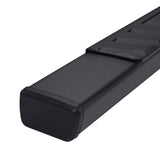 A4017B  -  With Step Pads 4 In Trapezoidal Straight Powder Coated Titanium Black Steel With
