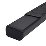 A4002B  -  4 Inch Trapezoid Straight Pwdr Ctd Titanium Black Steel Plastic End Caps