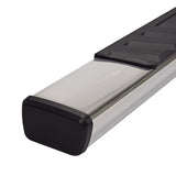 A4015S  -  With Step Pads 4 In Trapezoidal Straight Pol Stainless Steel With Plastic End Ca